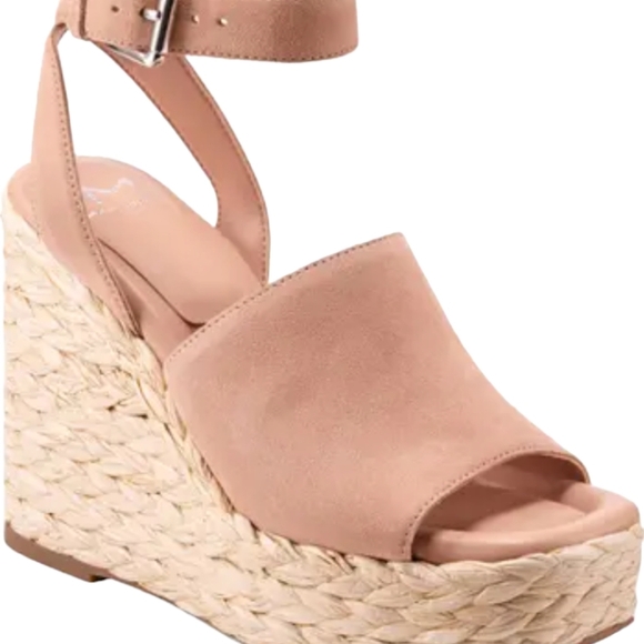 Nelly Ankle Strap Wedge Sandal in Light Natural ...Size 9.5 - Picture 1 of 11